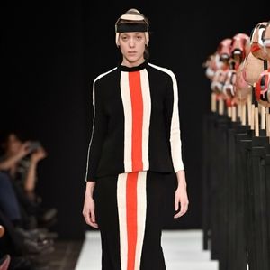 Henrik Vibskov Basset micro pleat colorblock top